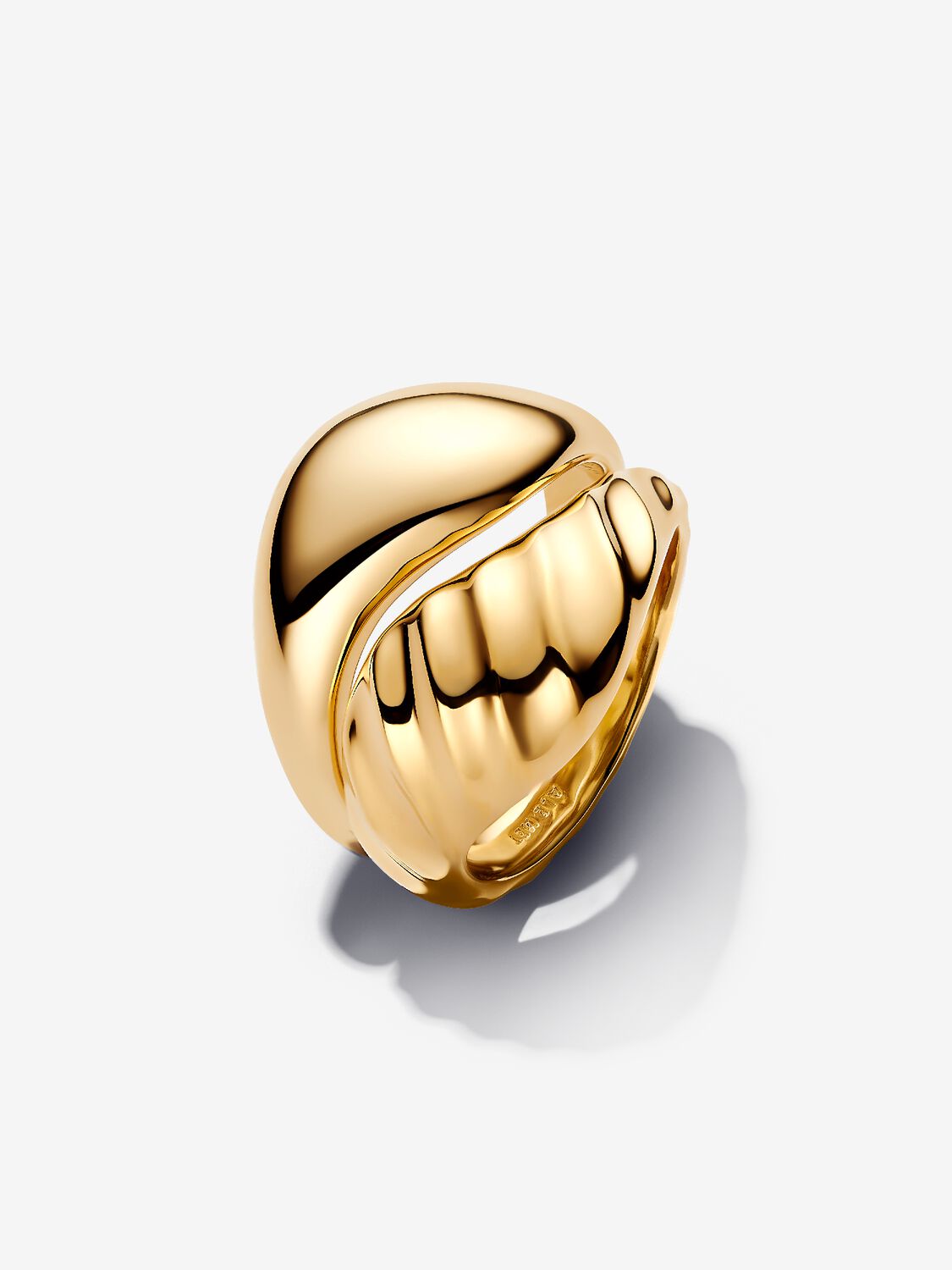 Rippled Stacking Rings 14k gold plating 163832C00 /2025 D