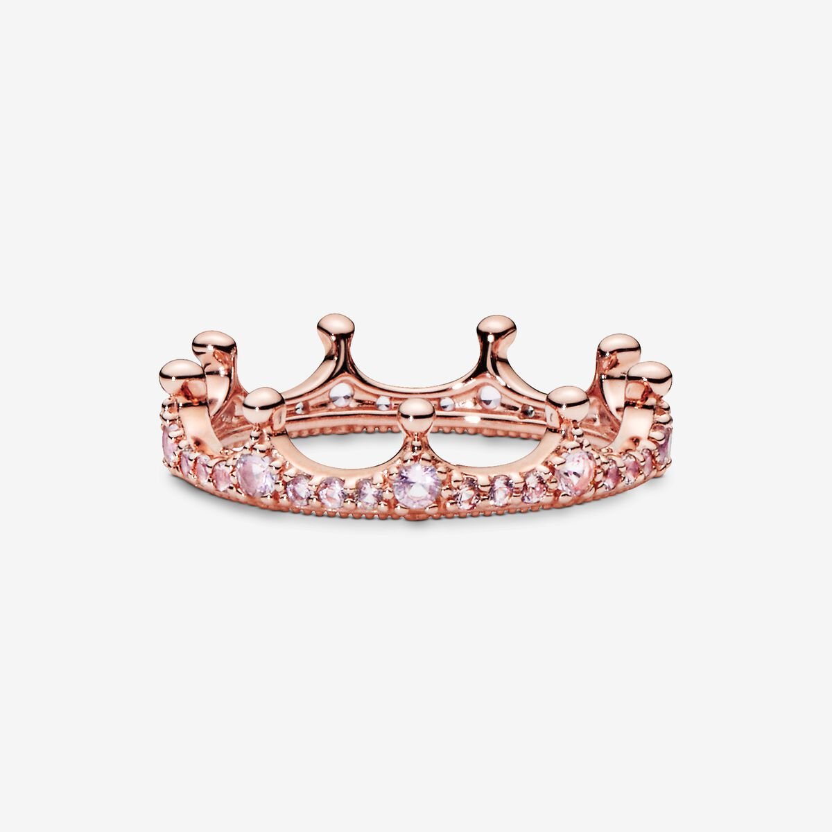 Enchanted 14k Rose Gold Plated Crown Ring
