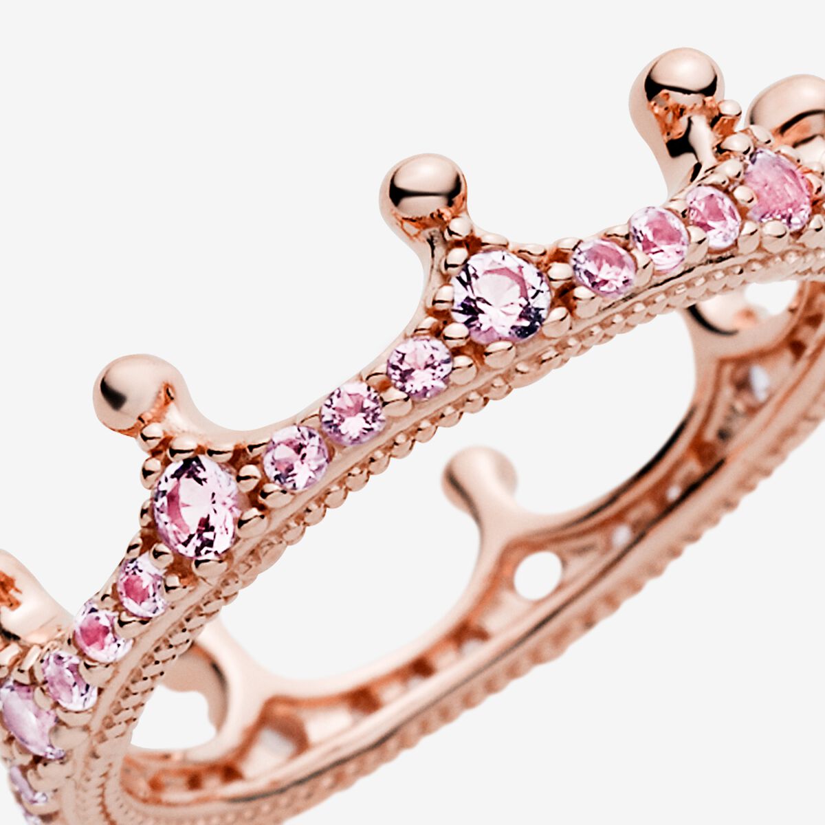 Enchanted 14k Rose Gold Plated Crown Ring