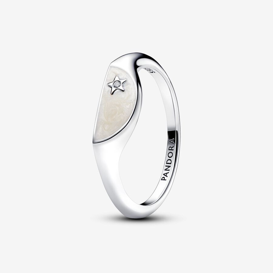 Pandora ME Halved Enamel Signet Ring - Main Image