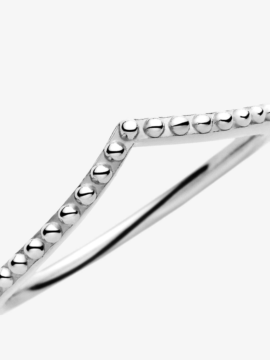 Beaded Wish Wishbone Ring
