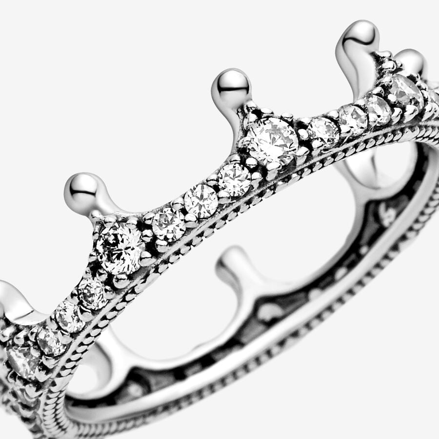Enchanted Crown Ring with Clear Zirconia