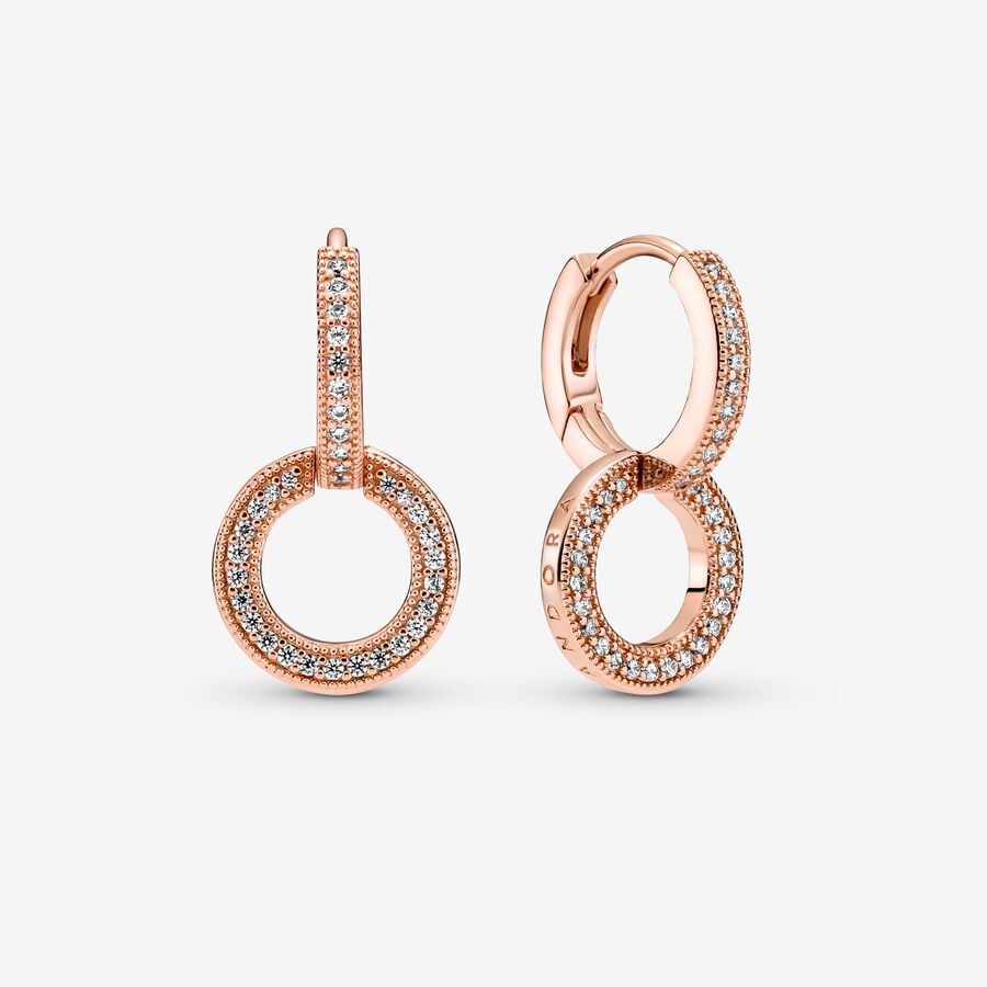Sparkling Double Hoop Earrings Pandora West Africa