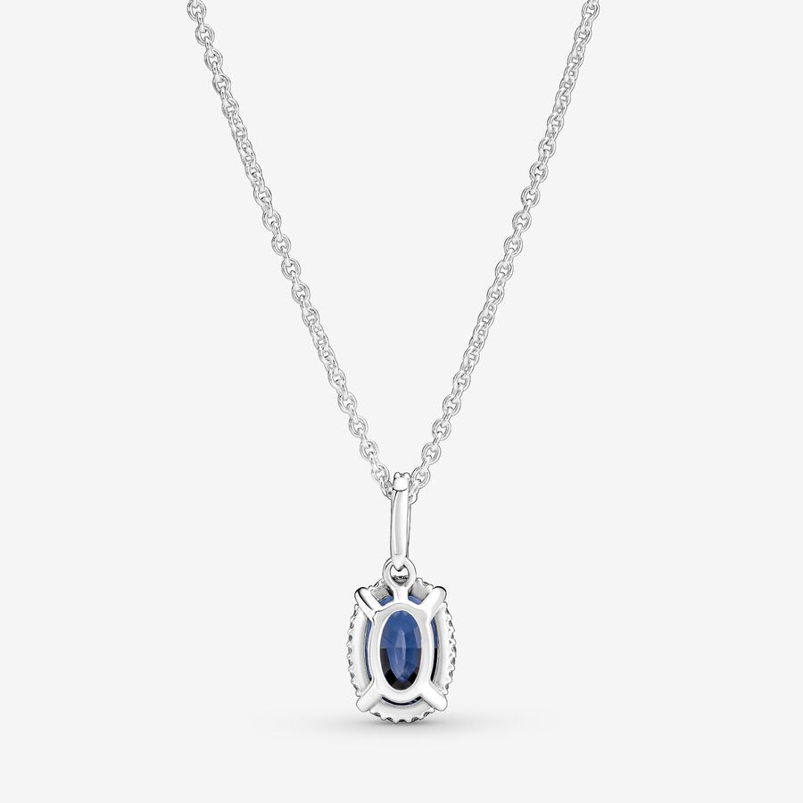 Sparkling Statement Halo Pendant Necklace