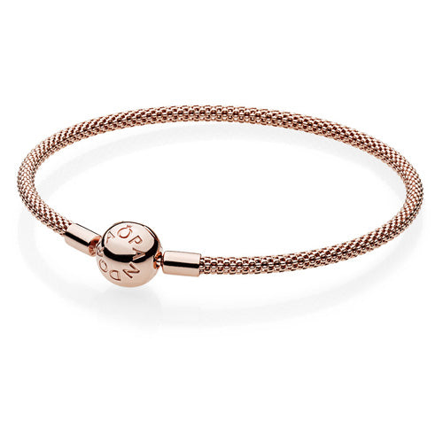Pandora 14k Rose gold-plated Mesh Bracelet with Pandora Clasp