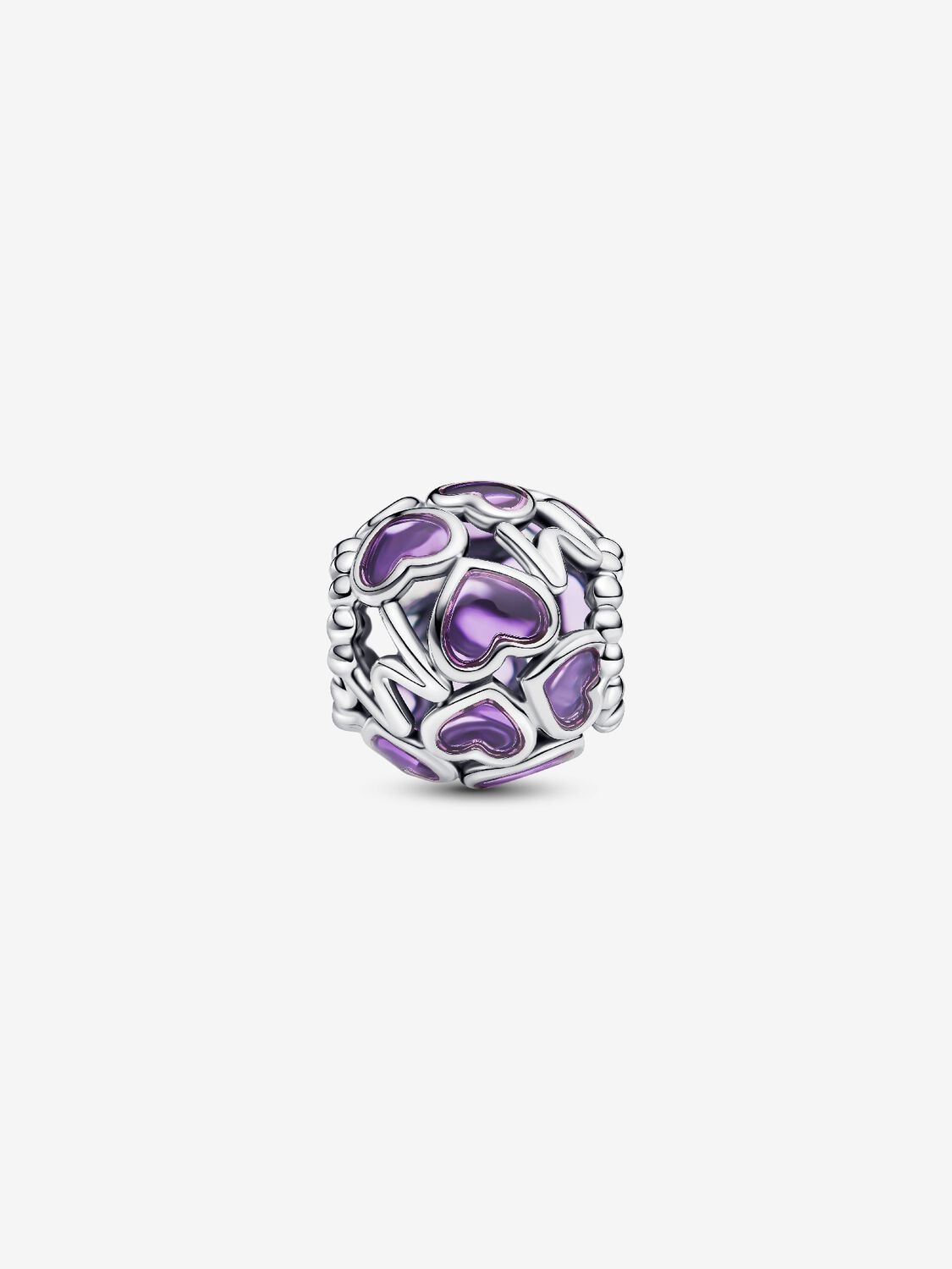Mum heart silver charm