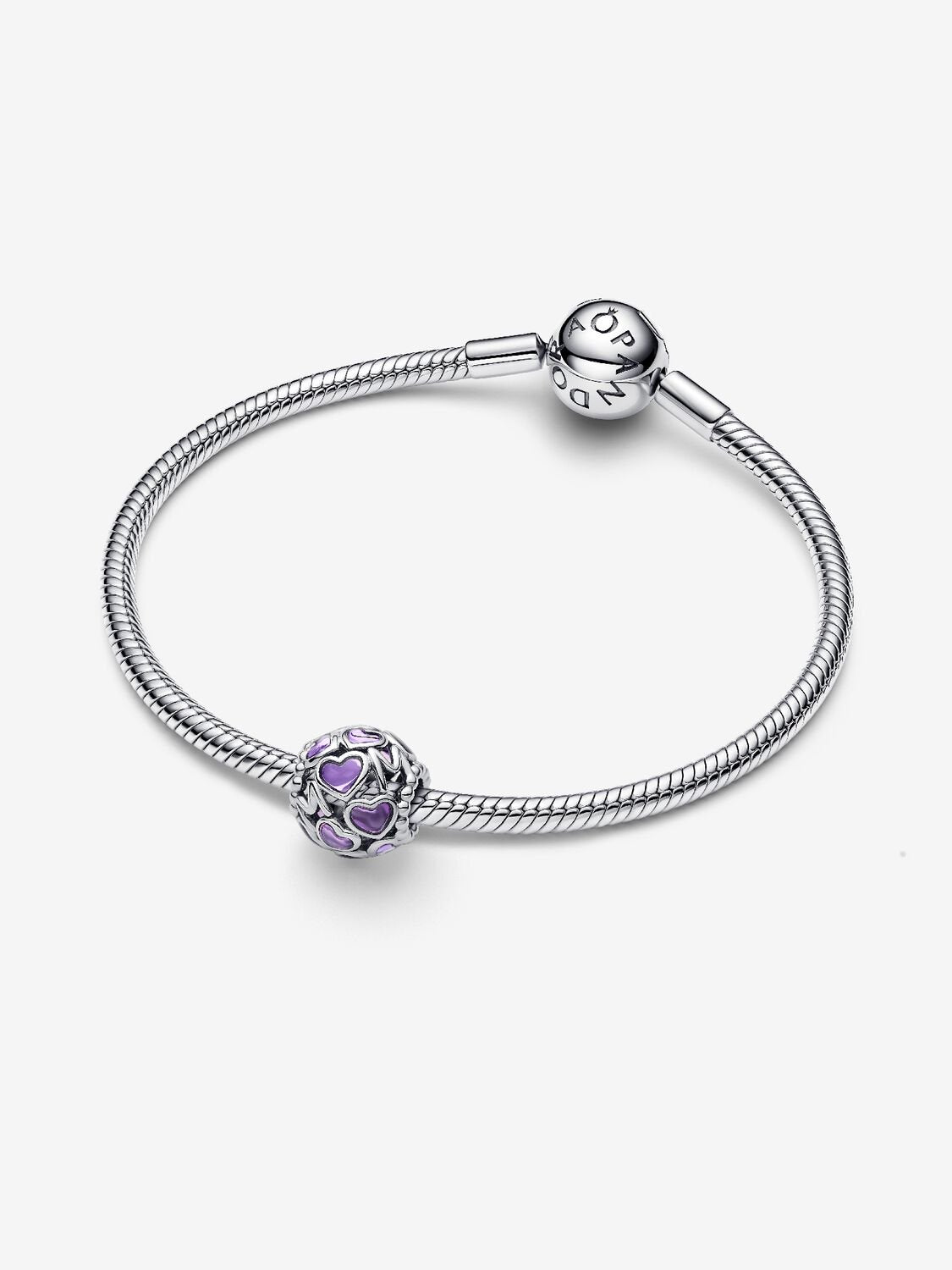 Mum heart silver charm