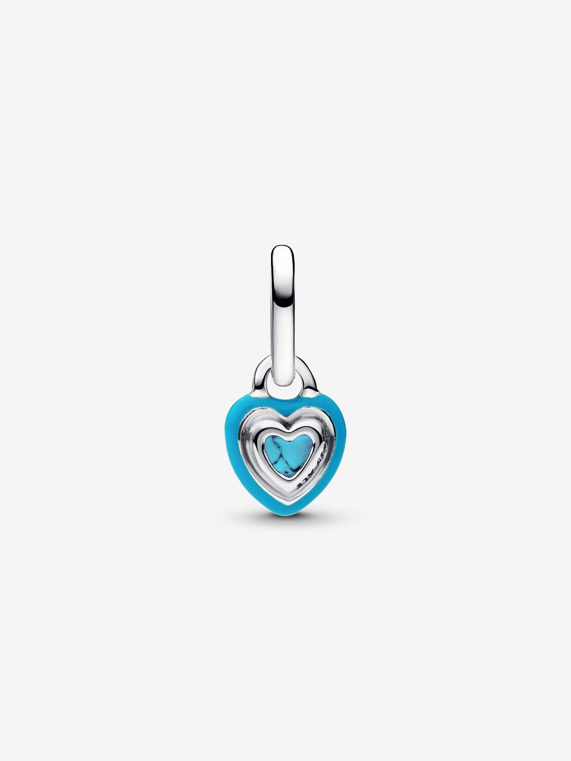 Turquoise-coloured Heart Mini Dangle Charm