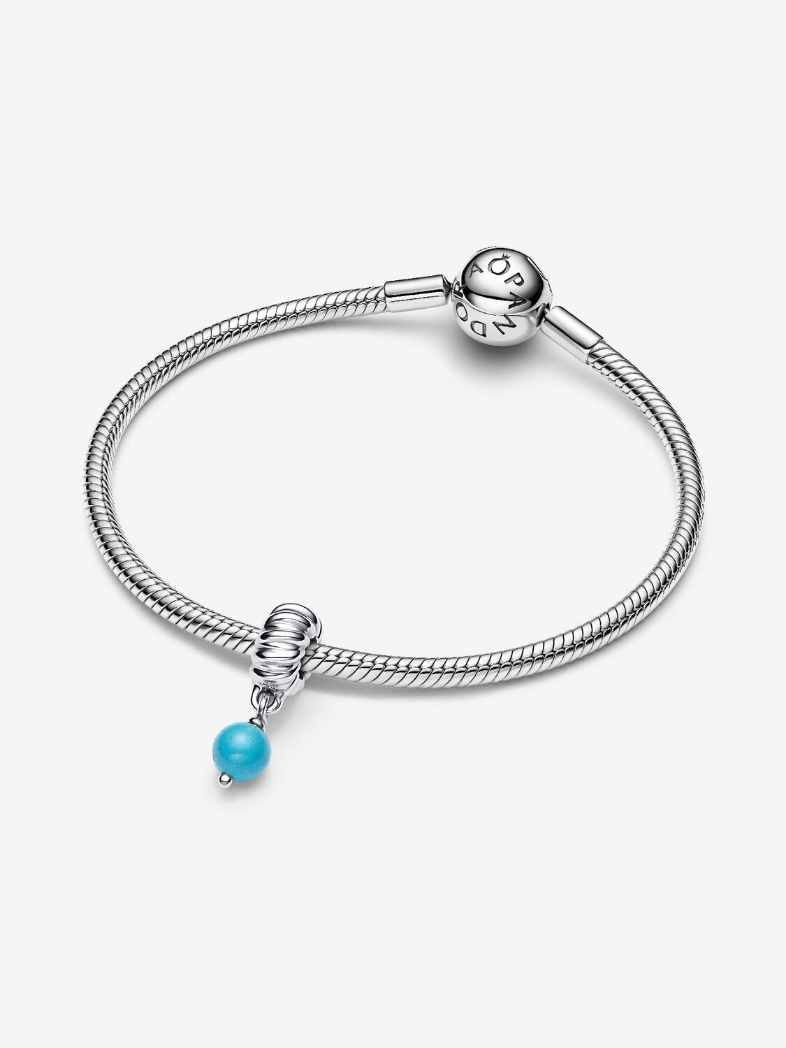 Turquoise-coloured Dangle Charm Sterling silver 793901C01 /2025 D