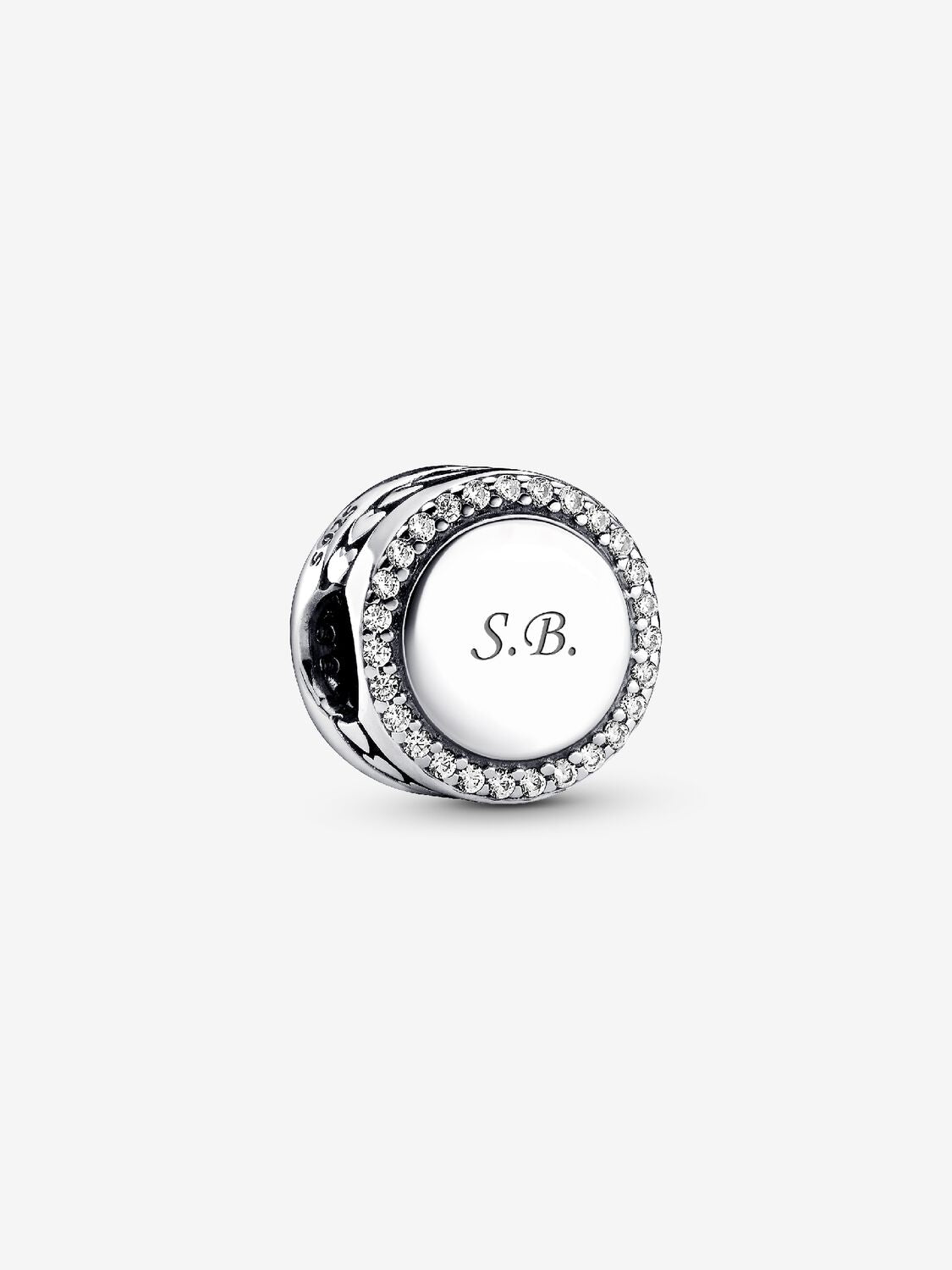 Engravable Sparkling Button Charm
