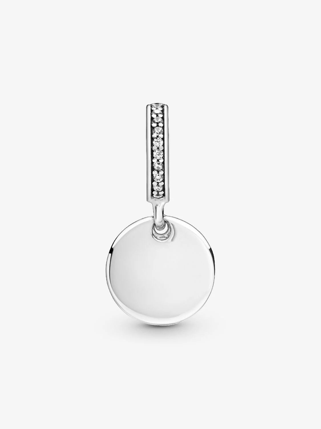 Engravable Heart Disc Dangle Charm