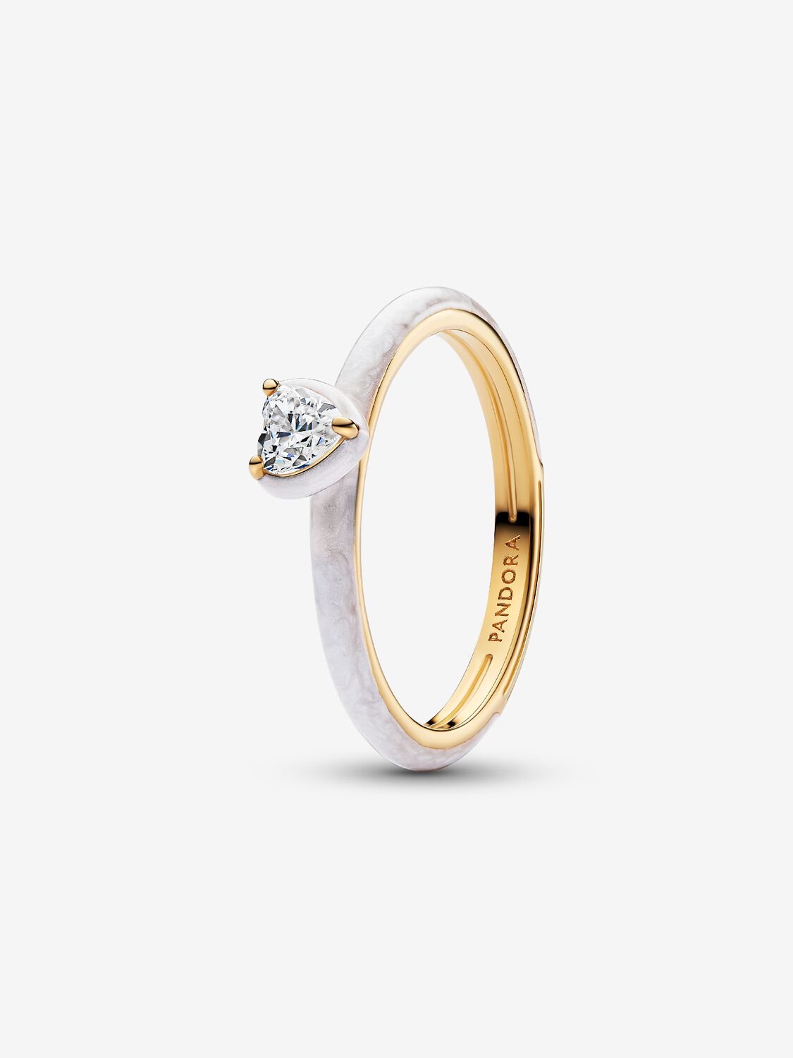 White Chakra Heart Ring