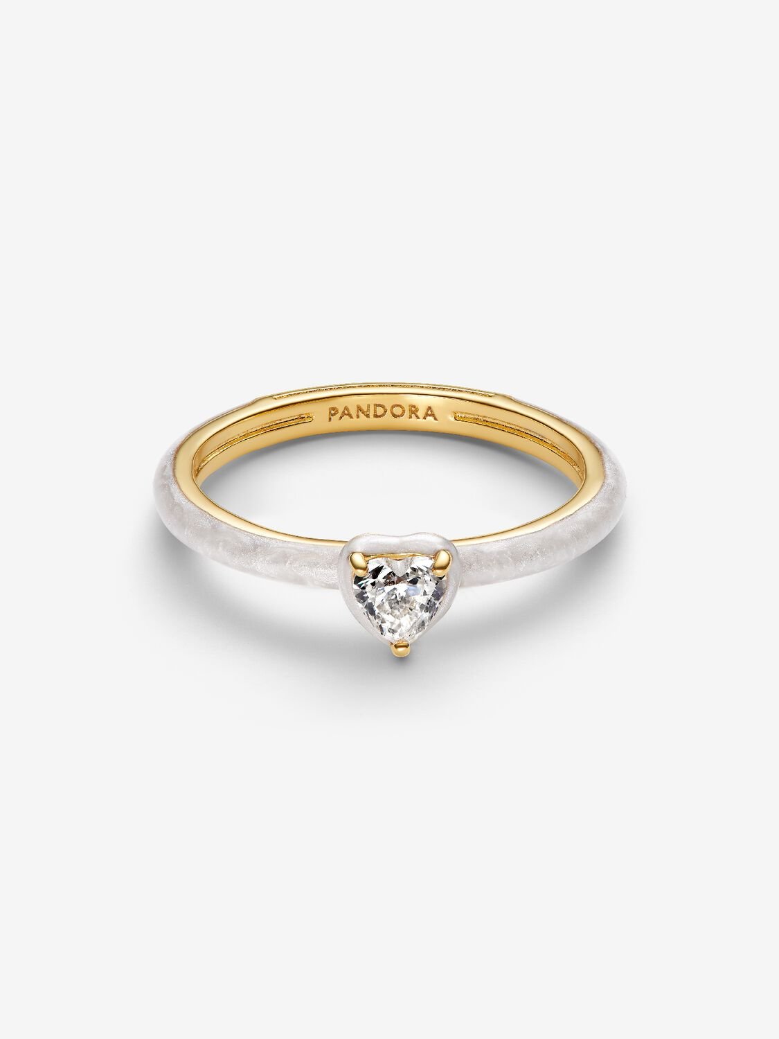 White Chakra Heart Ring