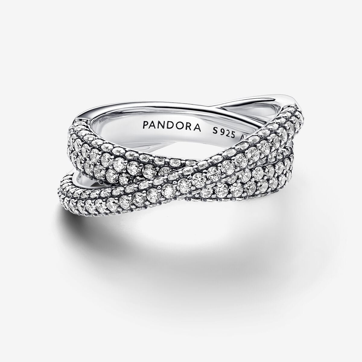 Pandora Timeless Pavé Crossover Dual Band Ring