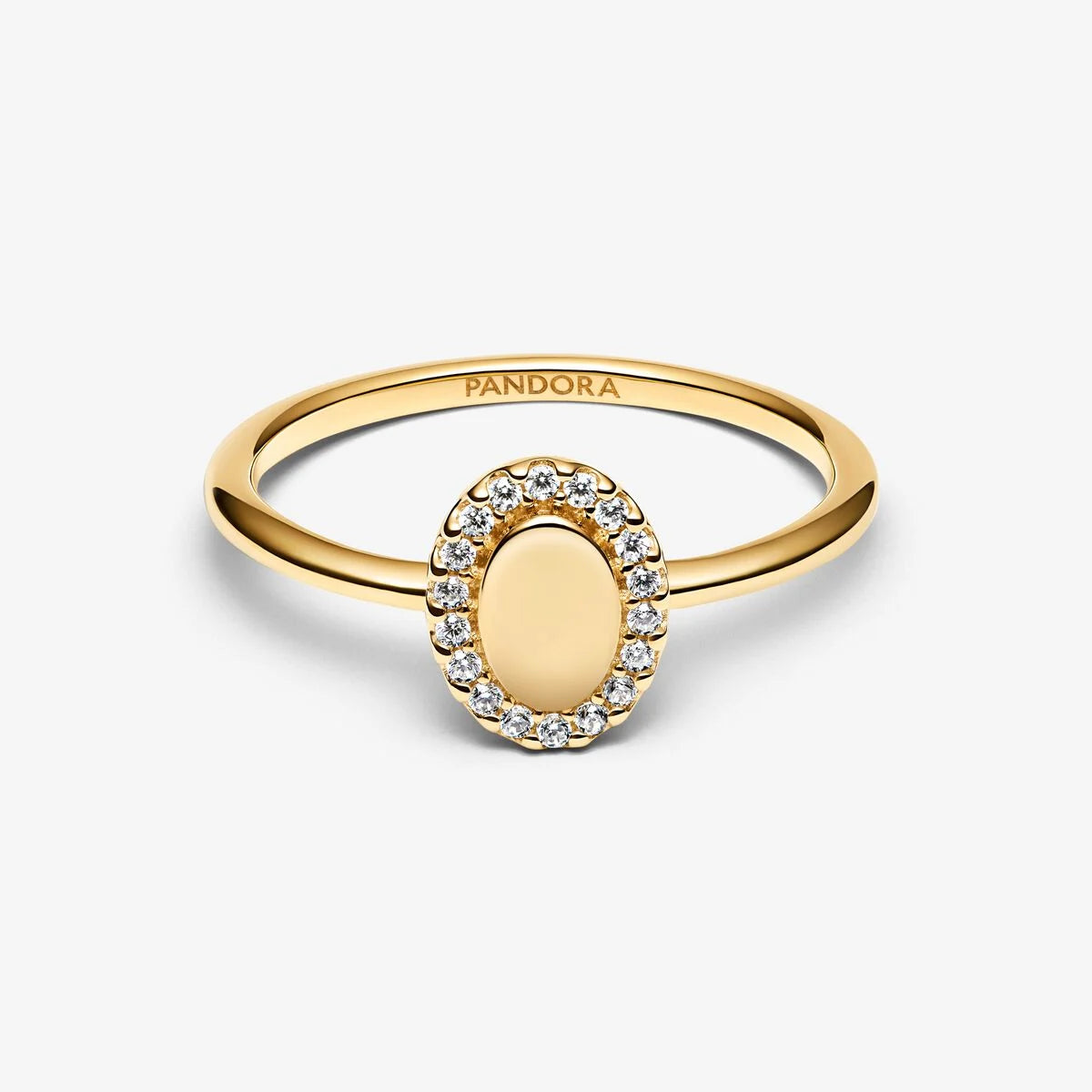 Engravable Oval Halo Ring