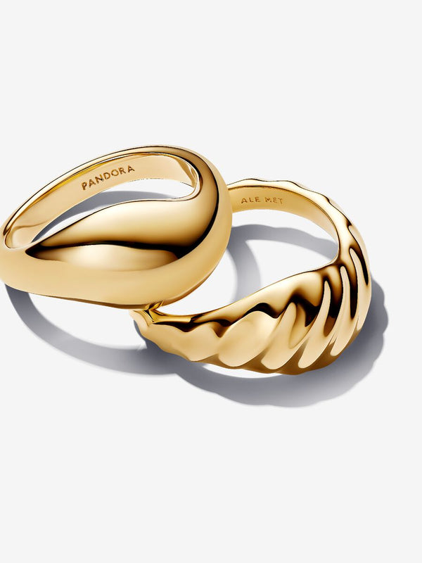 Rippled Stacking Rings 14k gold plating 163832C00 /2025 D – Pandora ...