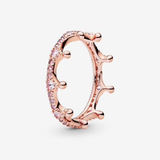 Enchanted 14k Rose Gold Plated Crown Ring