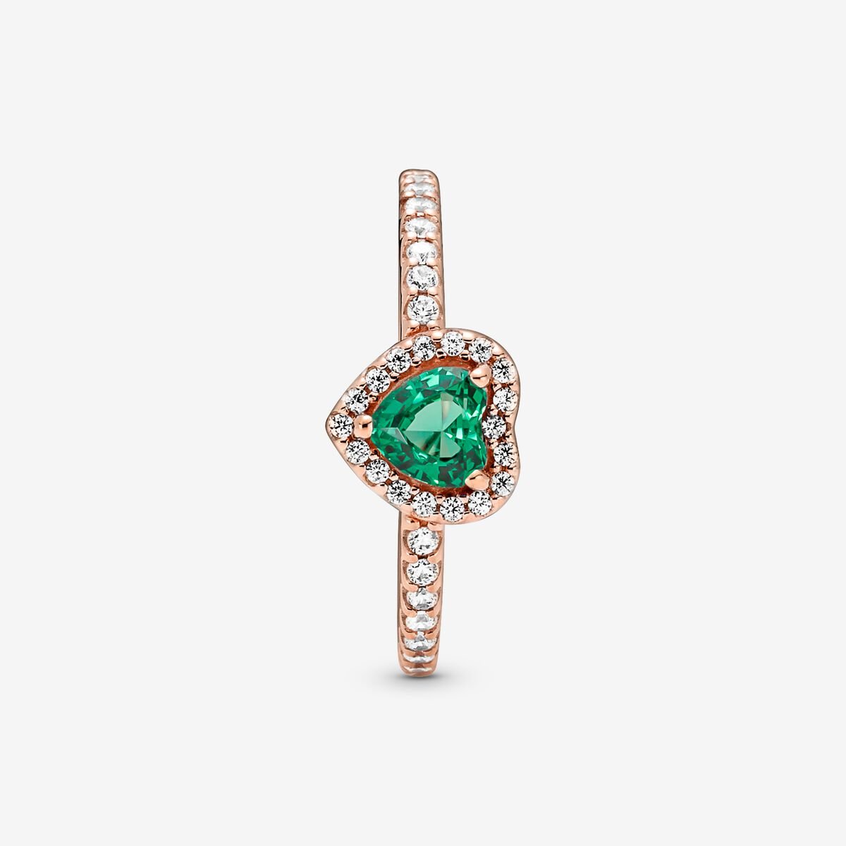 Sparkling Elevated Heart Ring