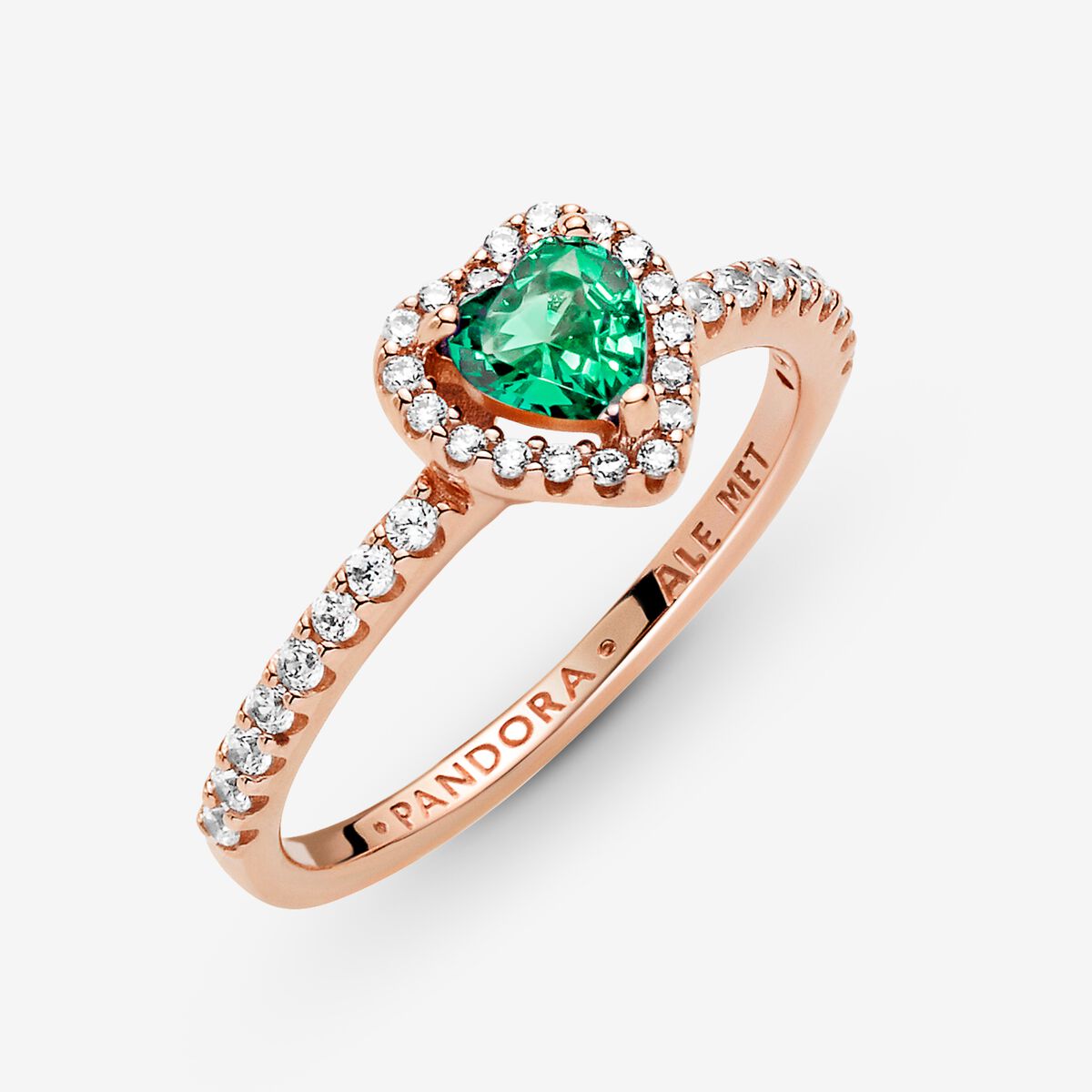 Sparkling Elevated Heart Ring