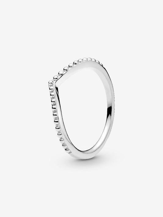 Beaded Wish Wishbone Ring