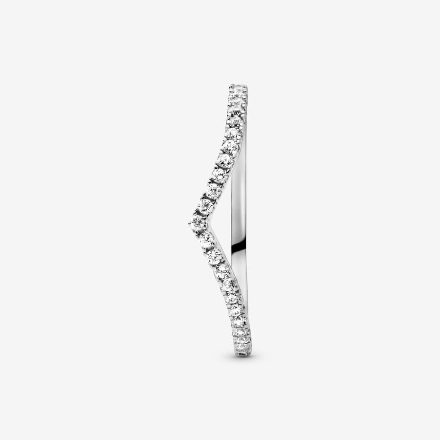 Sparkling Wishbone Ring