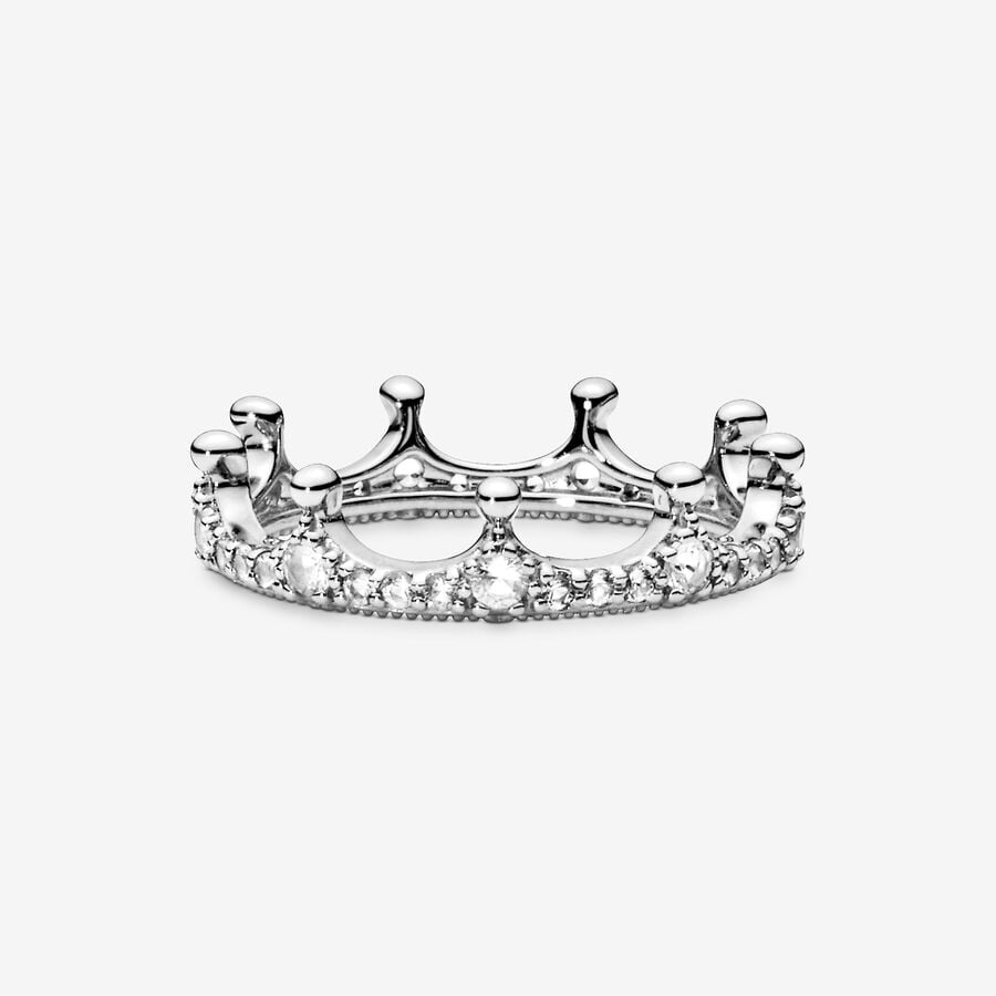 Enchanted Crown Ring with Clear Zirconia