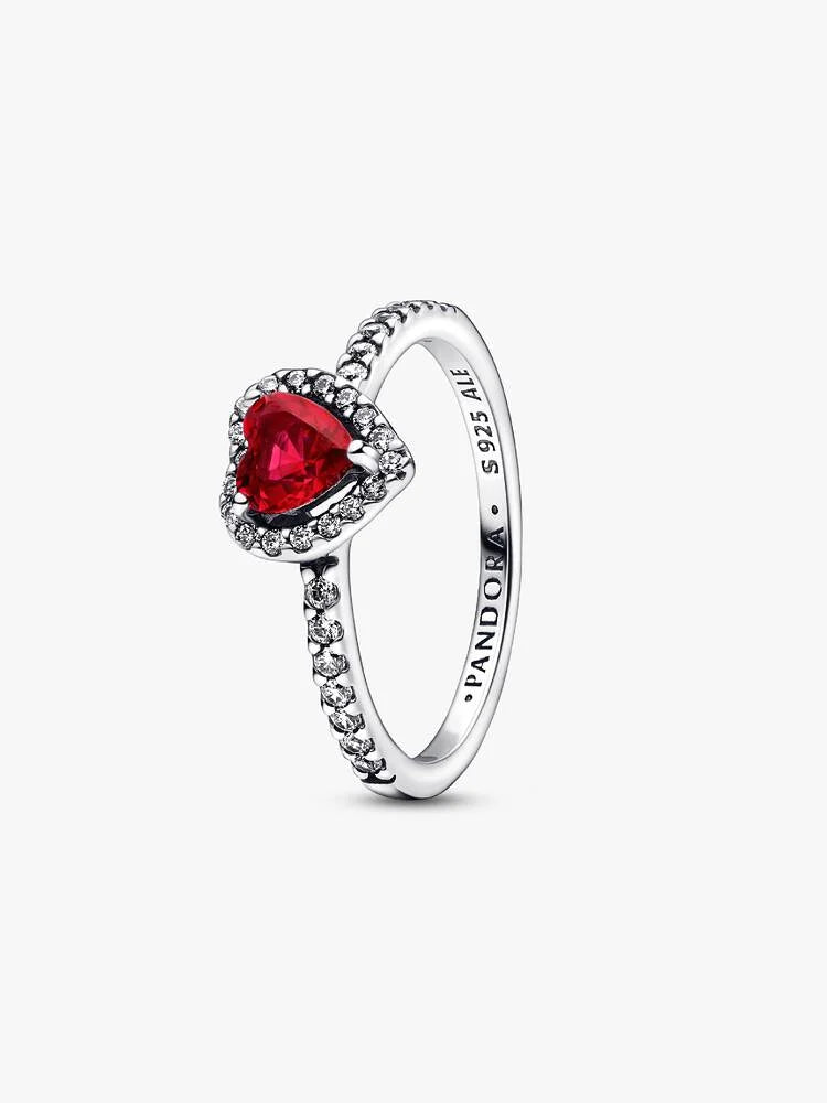 Elevated Red Heart Ring Pandora West Africa