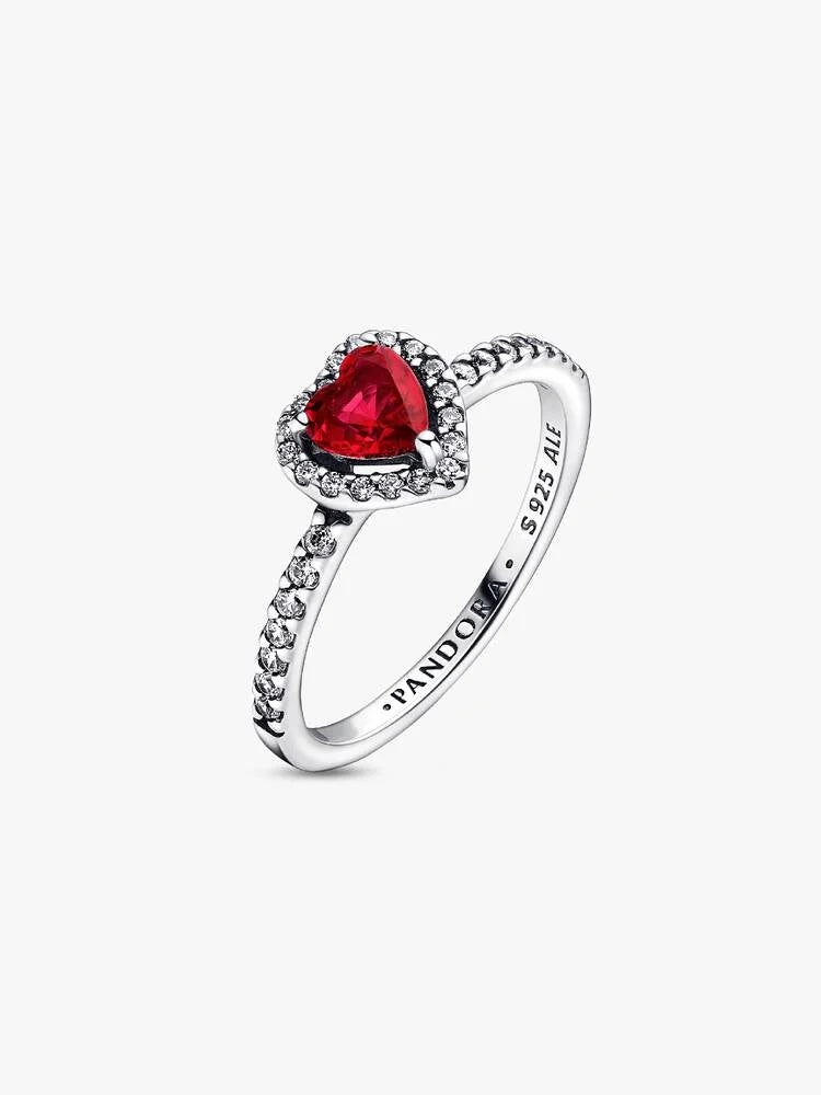 Elevated Red Heart Ring Pandora West Africa