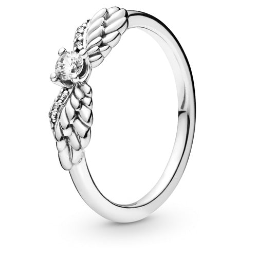 Sparkling Angel Wing Stackable Ring