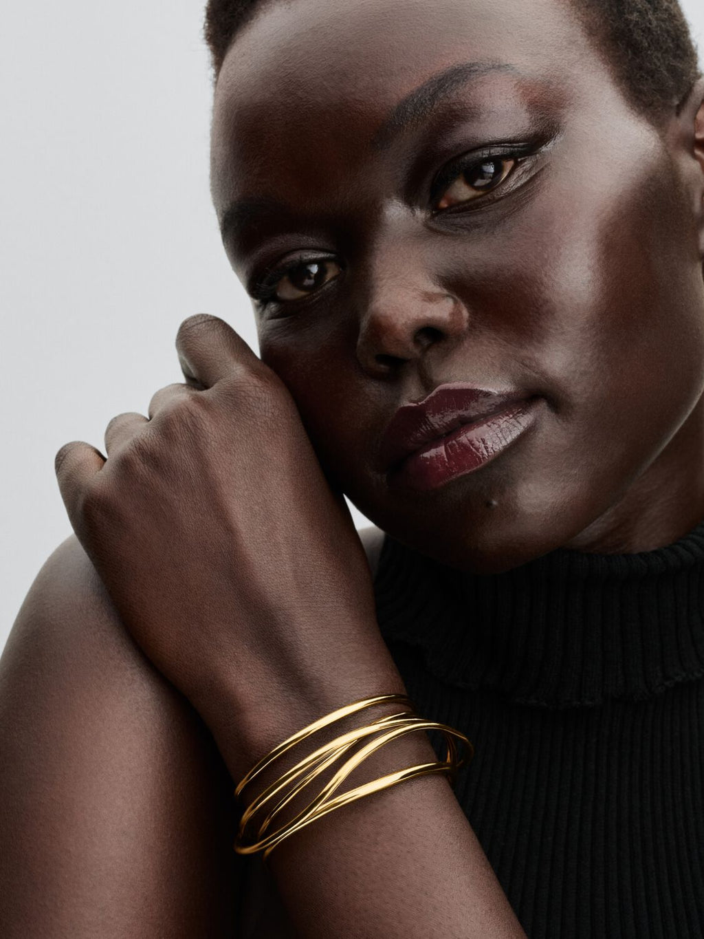 Organically Shaped Wired Open Bangle