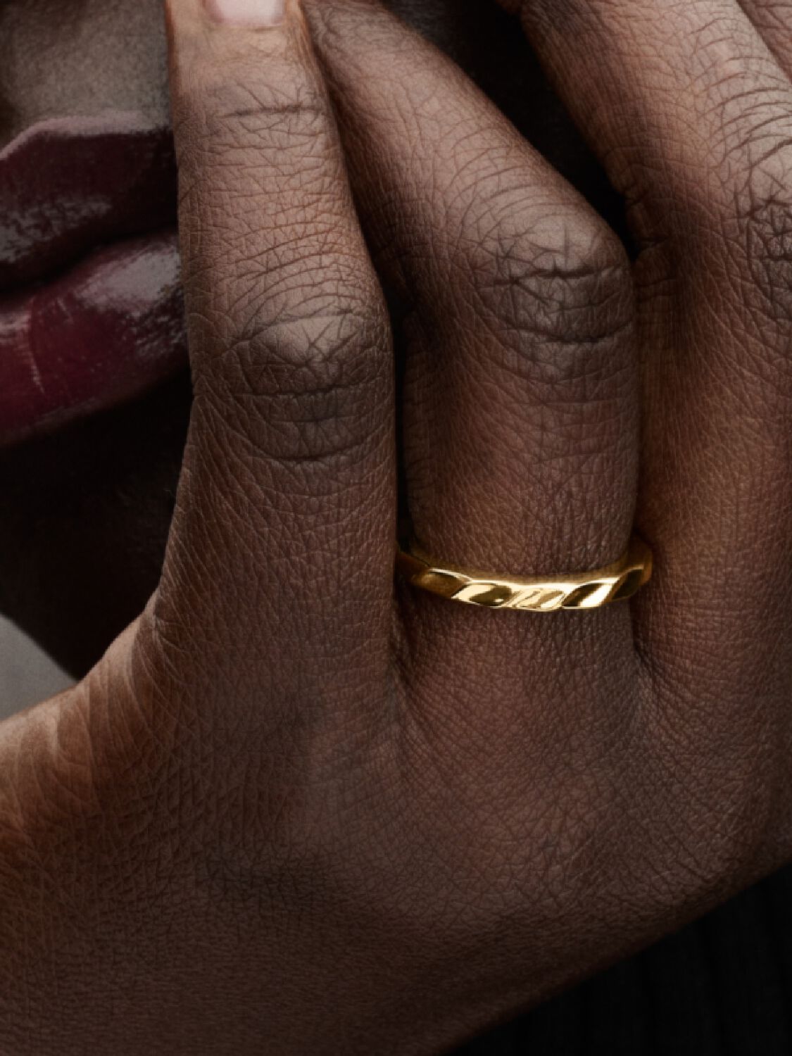 Rippled Band Ring 14k gold plating 163885C00/2025 D