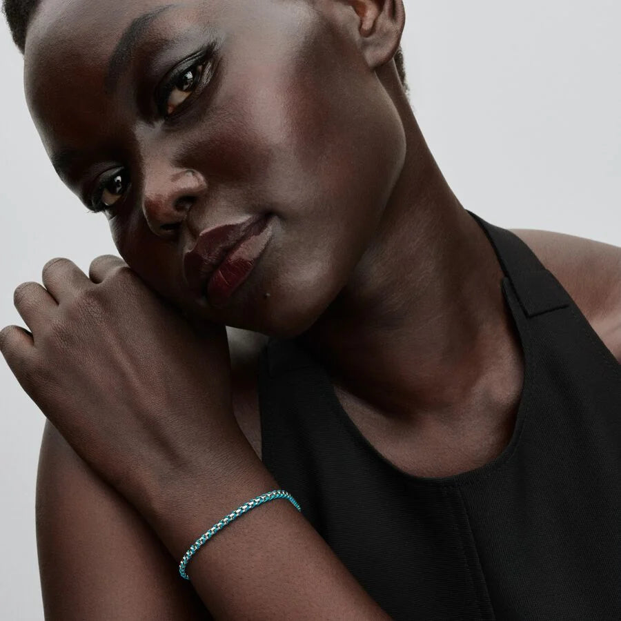 Blue Cord Snake Chain Bracelet 593816C01 /2025 D