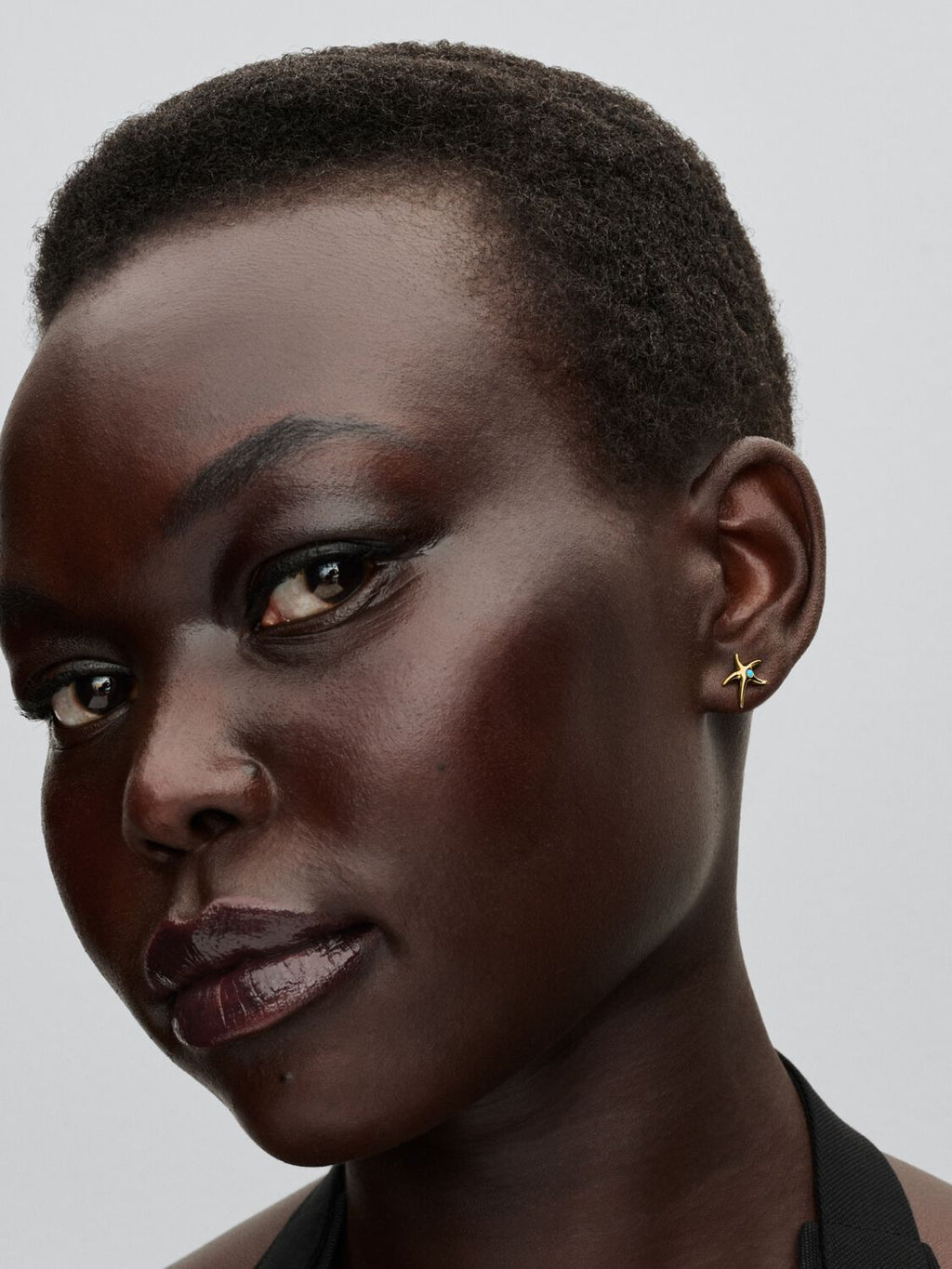 Starfish 14k gold-plated stud earrings