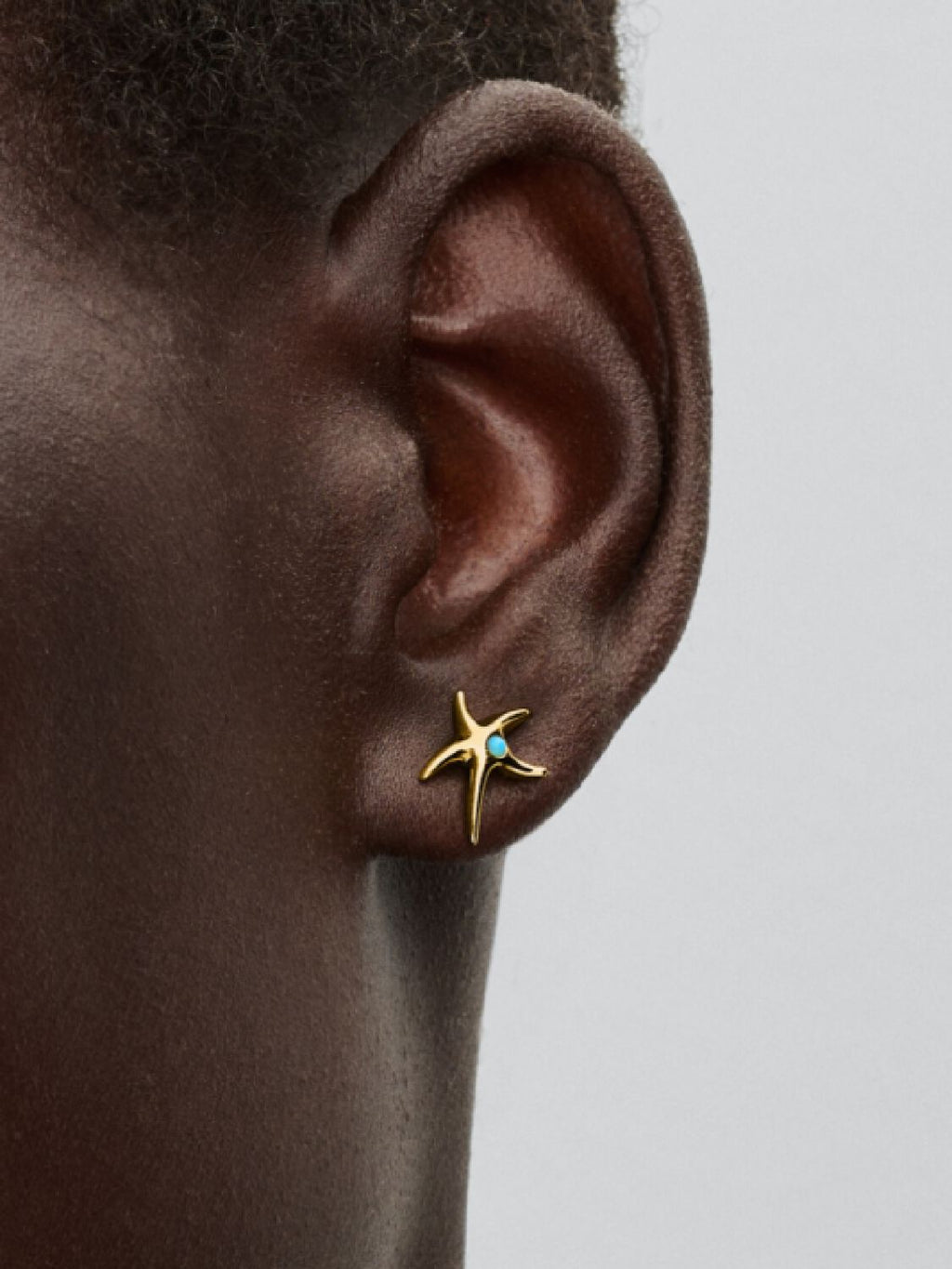 Starfish 14k gold-plated stud earrings