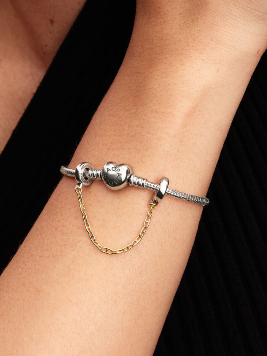 Elongated Safety Chain Sterling silver, 14k gold platin 763904C00-05