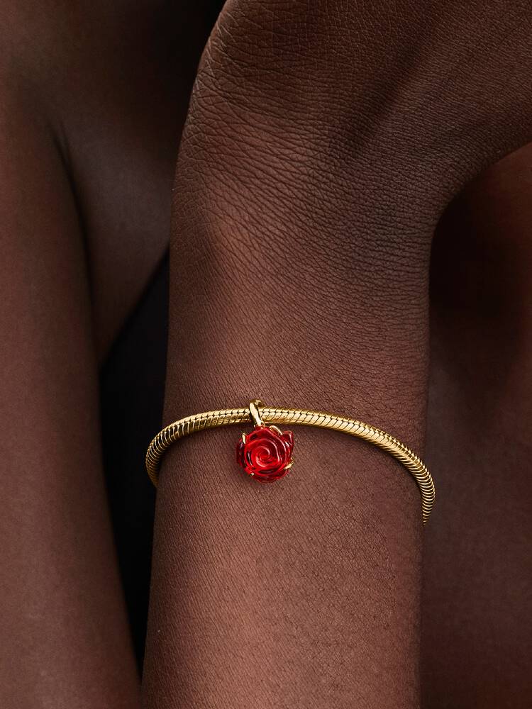 Disney Beauty and the Beast Enchanted Rose Dangle Charm