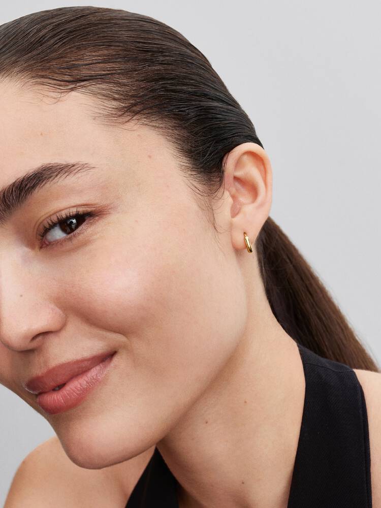 Round Huggie Hoop Earrings Pandora West Africa