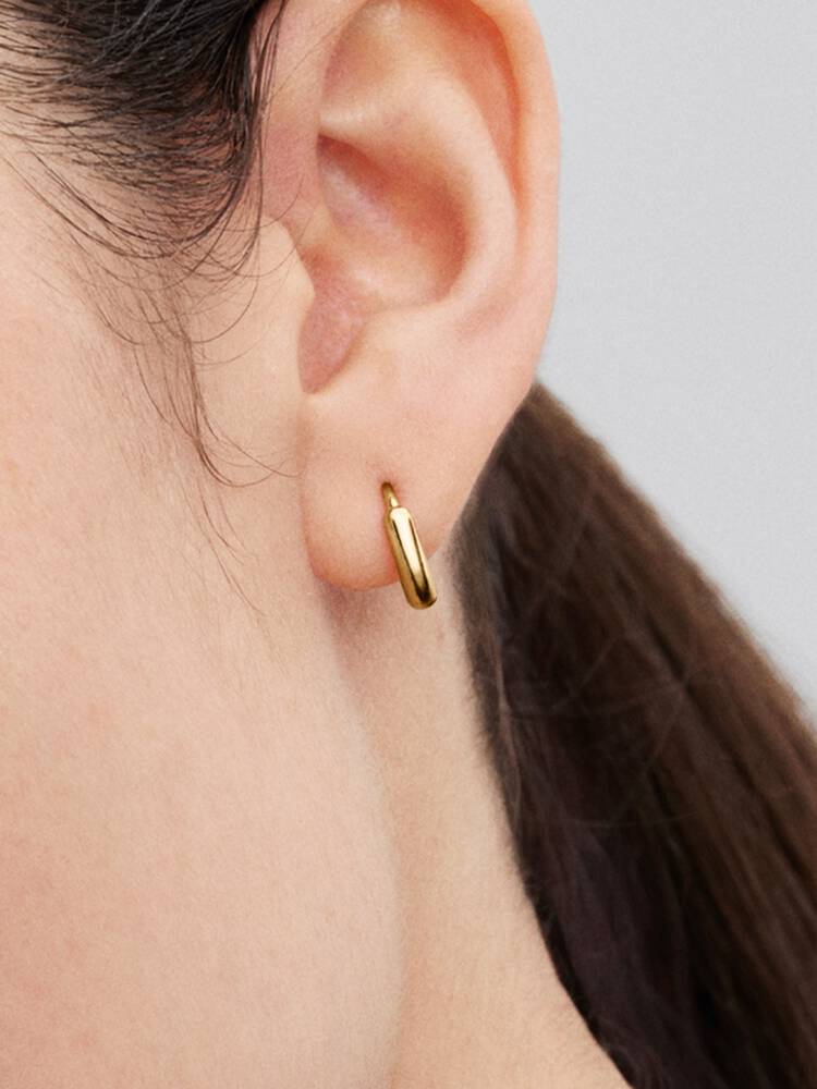 Round Huggie Hoop Earrings Pandora West Africa