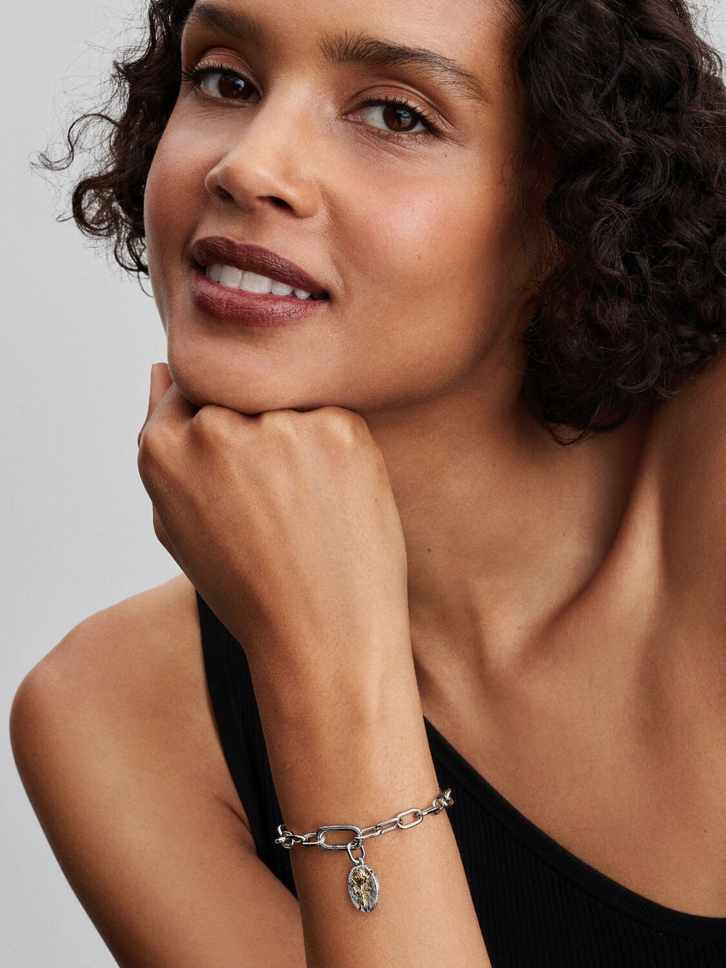 Rose Medallion Charm