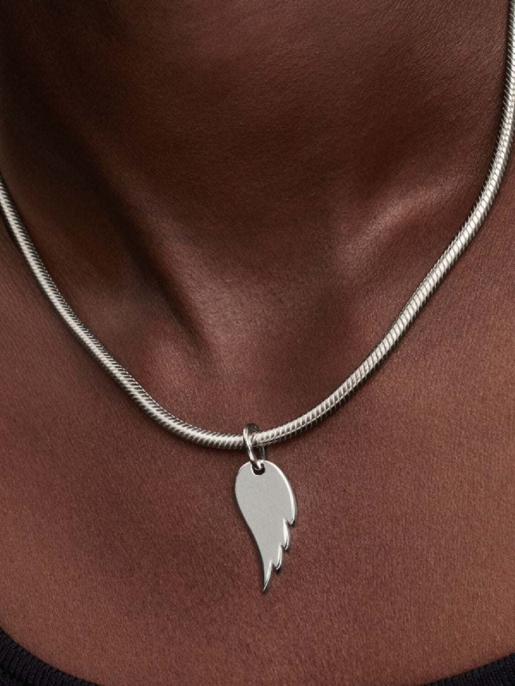 Engravable Angel Wing Tag Pendant