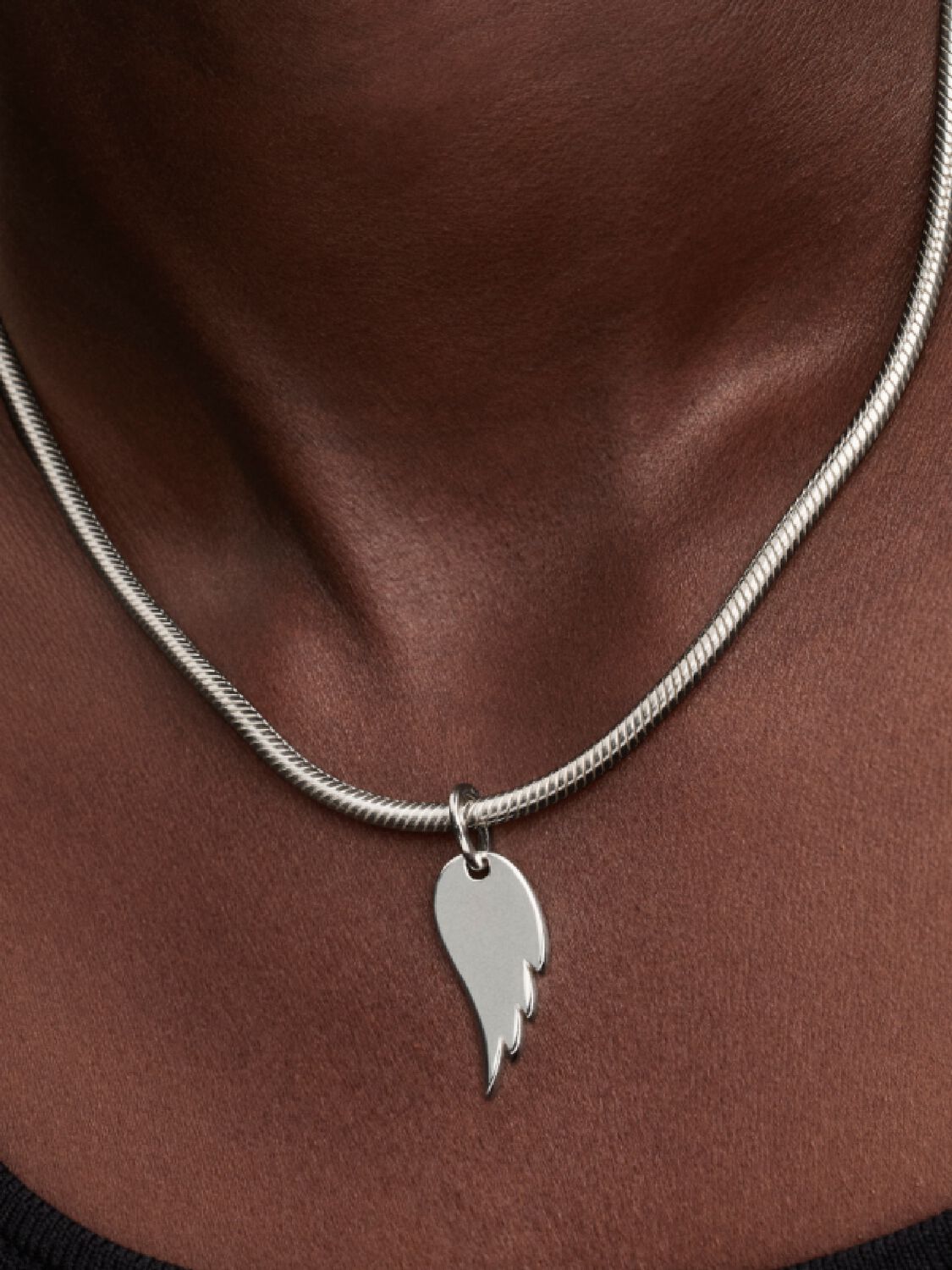 Engravable Angel Wing Tag Pendant