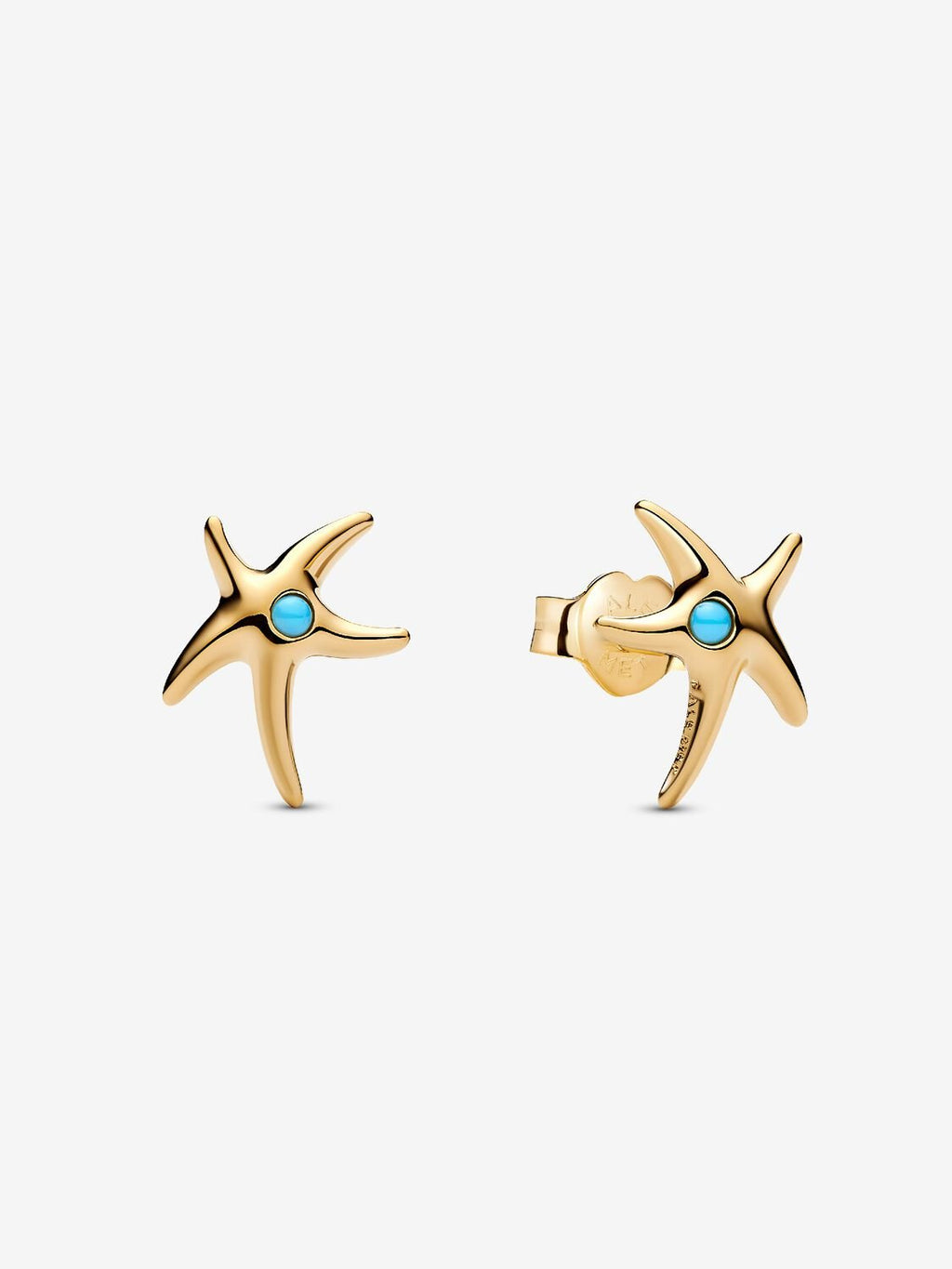 Starfish 14k gold-plated stud earrings
