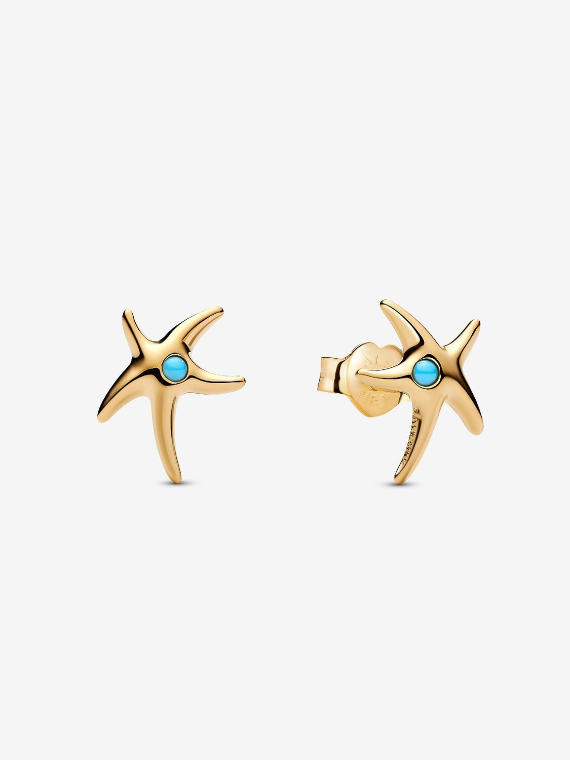 Starfish 14k gold-plated stud earrings
