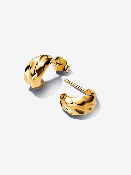 Rippled Open Hoop Earrings 14k gold plating 263873C00 /2025 D
