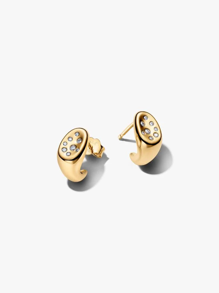 Organically Shaped Stone-Set Stud Earrings Pandora West Africa