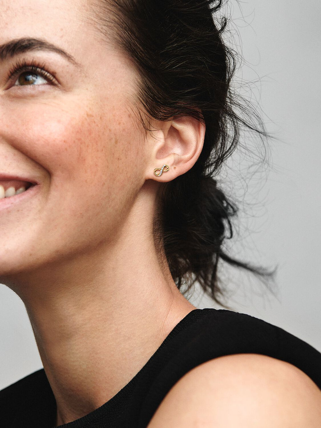 Sparkling Infinity Stud Earrings