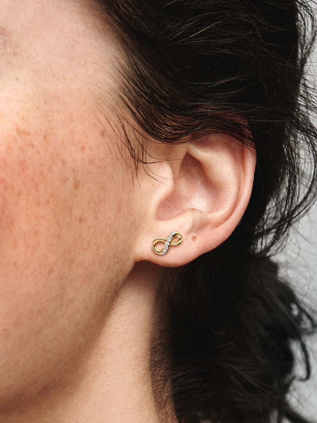 Sparkling Infinity Stud Earrings
