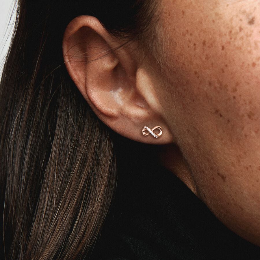 Sparkling Infinity Stud Earrings
