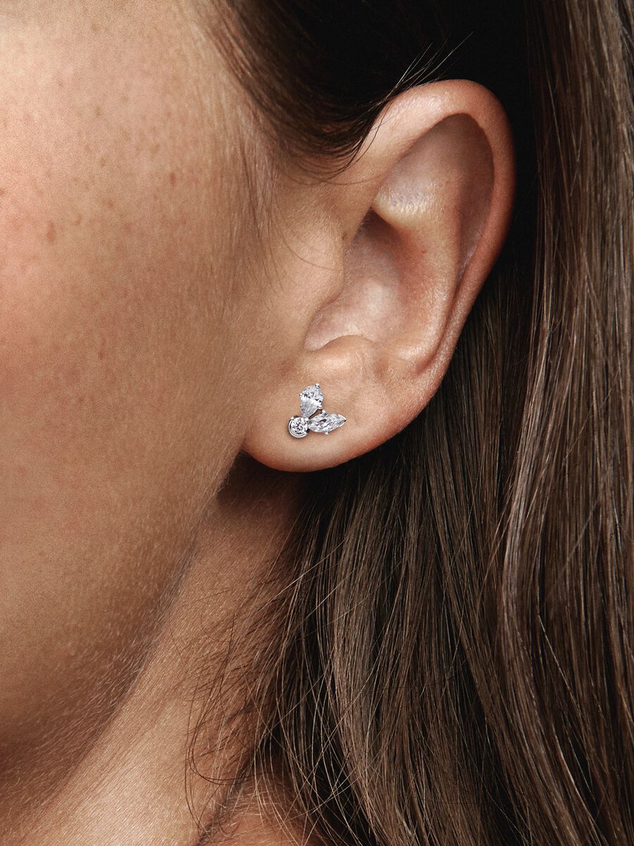 Sparkling Herbarium Cluster Stud Earrings