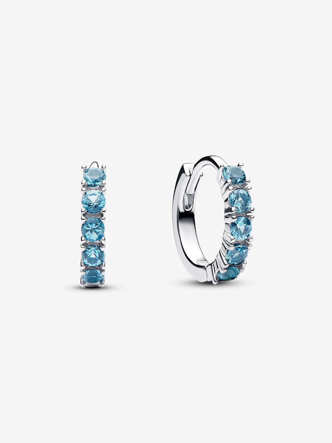 Light Blue Huggie Earrings Sterling silver 293849C01